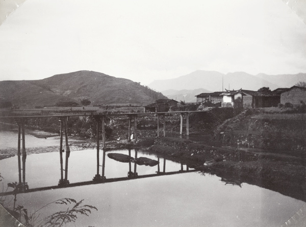 Wooden bridge at Penghu, near, Yongchun, Fujian