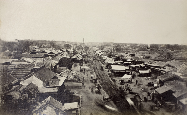 View towards the Inner City, of Hatamen Street, from Chongwenmen (崇文門), Beijing