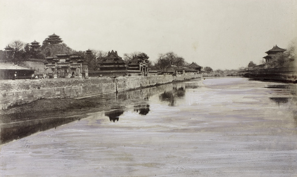 Northern moat of the Forbidden City, Dagaoxuan Hall or Temple (大高玄殿) and Coal Hill, Beijing