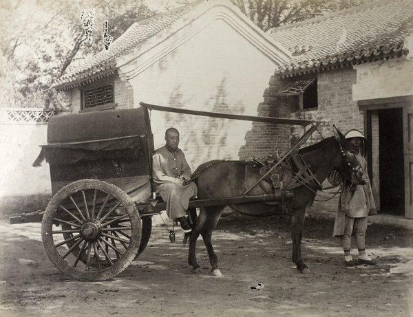 Peking cart, driver and mafoo