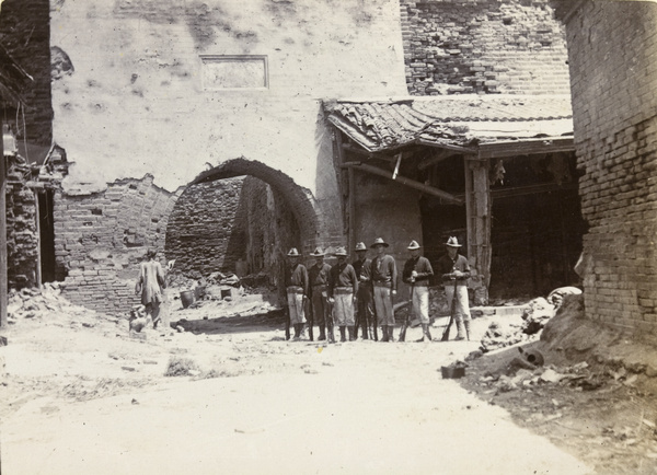 South Gate of Chinese City, Tientsin, held by American soldiers