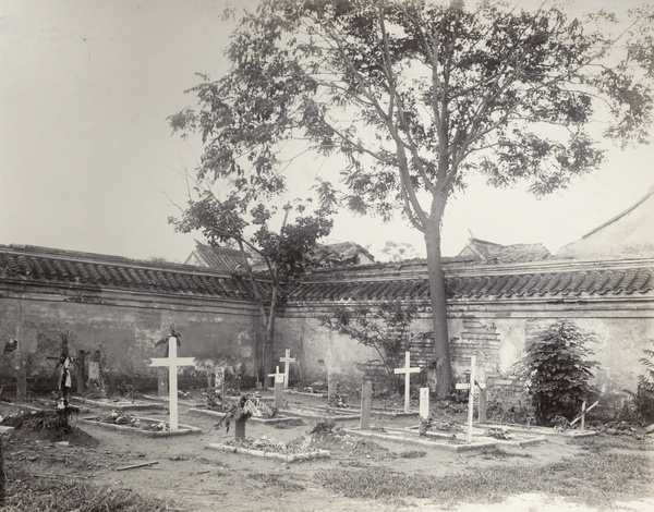 Graveyard set aside during the siege of the Legation Quarter, Peking