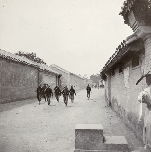 American marines in a lane, Peking