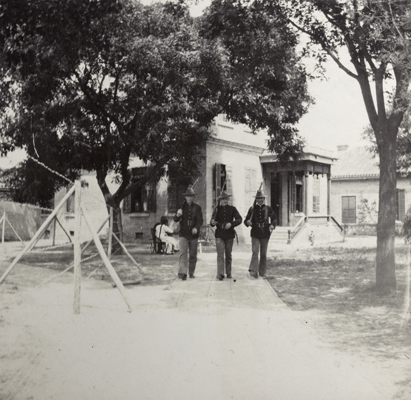 On duty in the compound, Peking