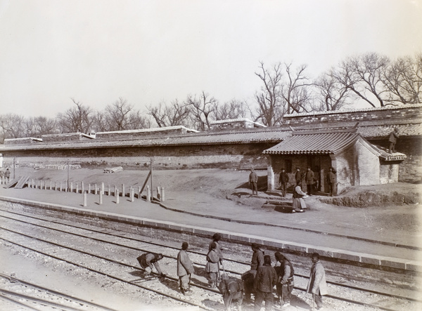 Navvies working by Peking (Temple of Heaven) Station, Peking, 1900