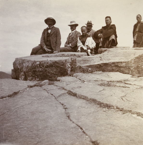 Lockhart, Barnes and others on top of Thousand-Buddha Hill