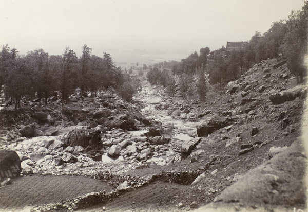 View down a rocky valley, Mount Tai 泰山, Shandong