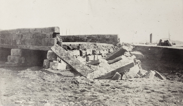Flood damaged pier, Weihaiwei