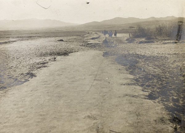 Road washed away by rains, Weihaiwei