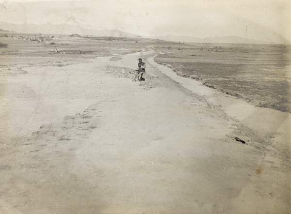 Road washed away by rains, Weihaiwei