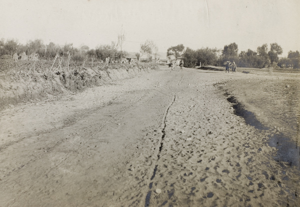 Road washed away by rains, Weihaiwei