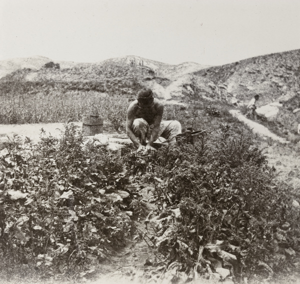 Man washing clothing, Weihaiwei