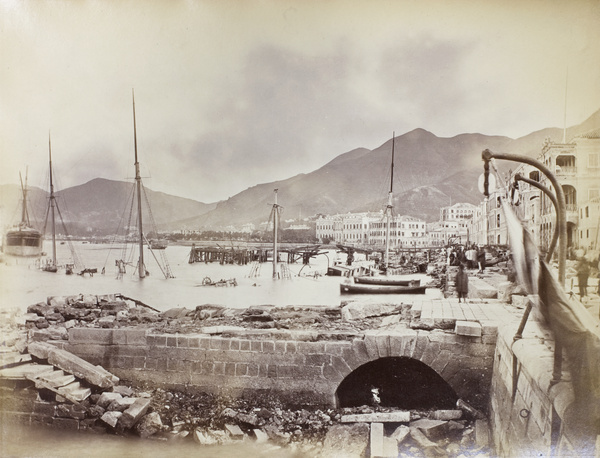 Damage caused by the 1874 typhoon, Praya, Hong Kong