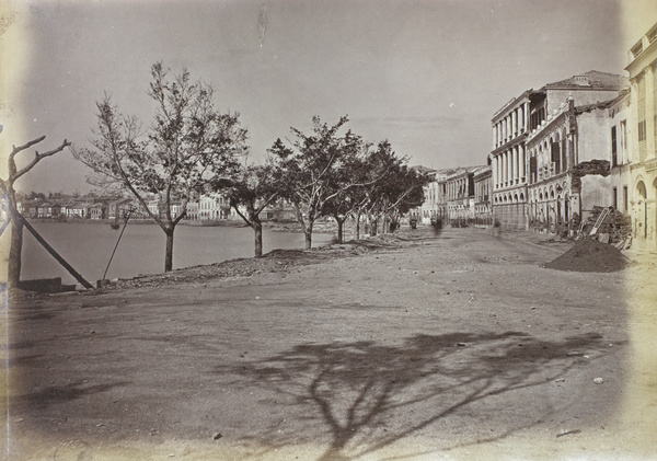 Damage caused by the 1874 typhoon in Praia Grande, Macau