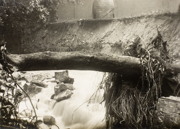 Damage caused by the 19th July 1926 rainstorm, Kennedy Road, Hong Kong