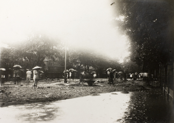 Damage caused by the 19th July 1926 rainstorm, Queen’s Road, Central, Hong Kong