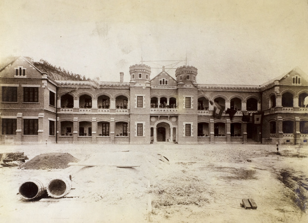 The Belilios Reformatory, under construction, Causeway Bay, Hong Kong