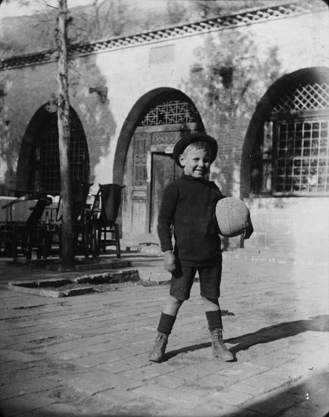 A child with a basketball