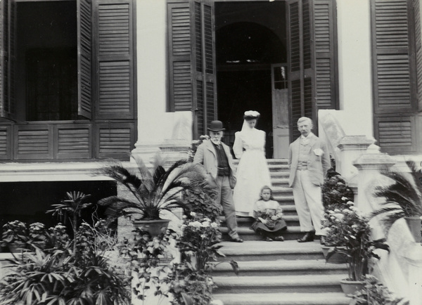 Group on stairs