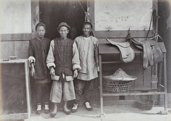 J.C.Oswald’s stable boys, with saddles