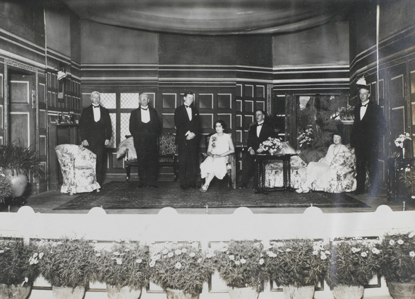 A scene in an unidentified play