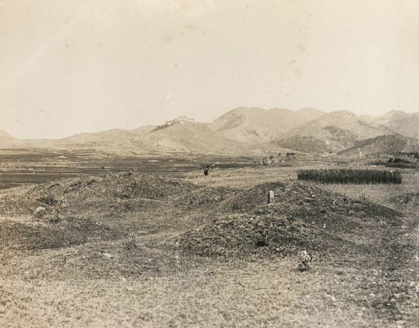 Grave mounds, in winter