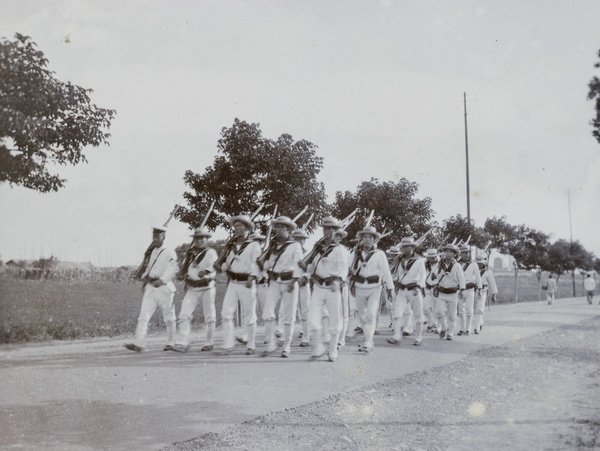 Marines marching