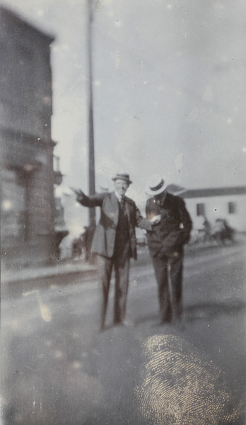 Two European men in boaters