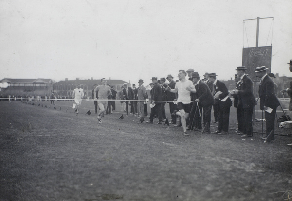 The finish of a running race, Recreation Ground, Shanghai