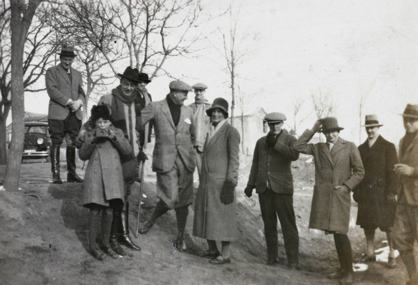 Group including Sir Miles Lampson and Lady Lampson