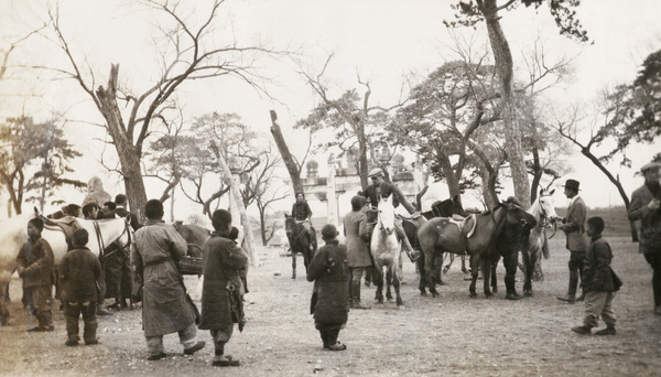 Children and riding group, the Tomb of the Princess, Beijing