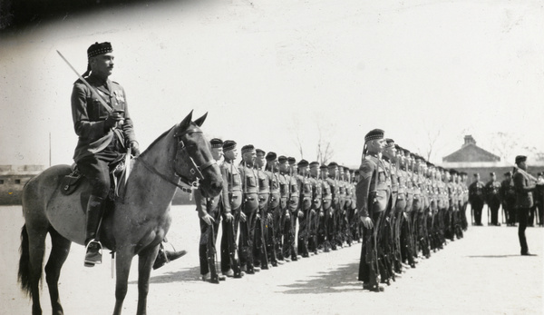 'Slinky' Maxwell on parade, Legation Quarter, Peking