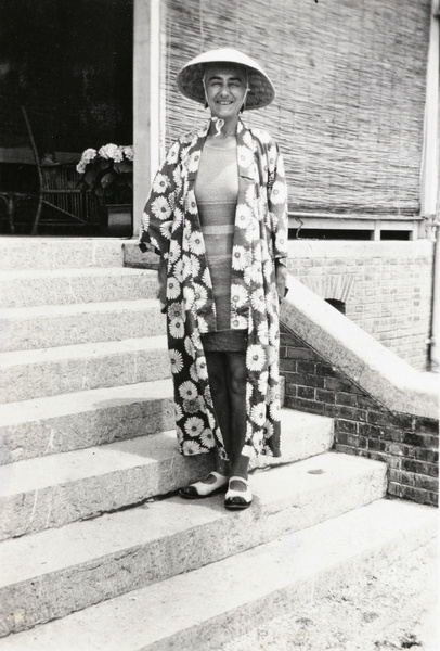 Woman wearing a kimono