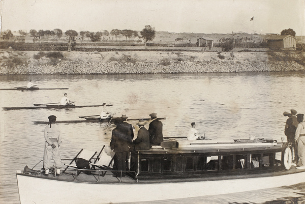 Start of a sculling race