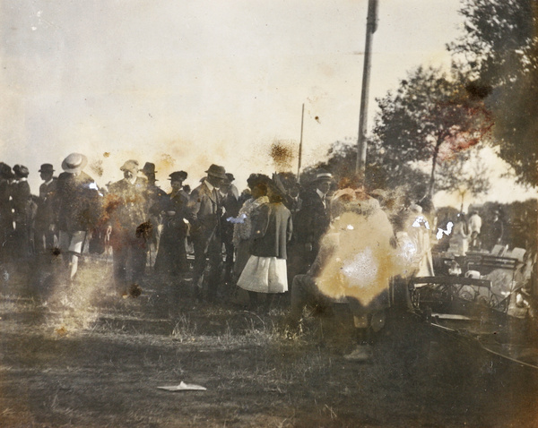 Spectators at a boat race