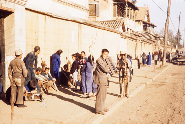 Near Colonel Le Seelleur's house, Kunming, 1945