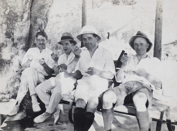 A break for ice cream during a game of tennis, Hong Kong