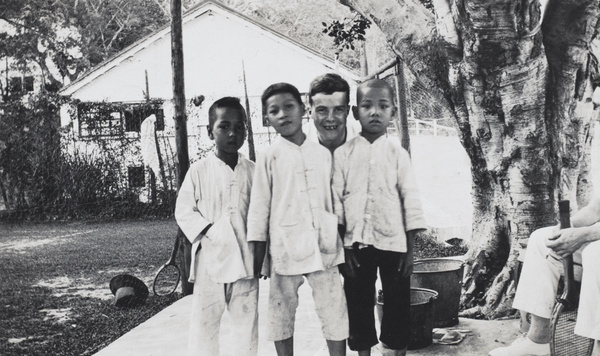 Tennis ball boys, with MacGowan, Hong Kong