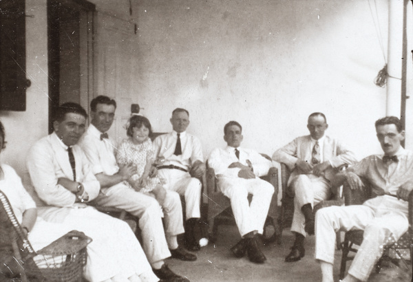 Group on the veranda, Sassoon Villa, Sassoon Road, Hong Kong