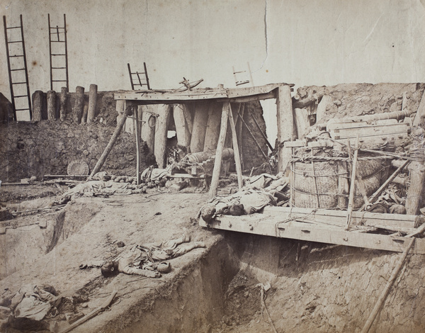 Interior of Angle of North Taku Fort soon after its capture