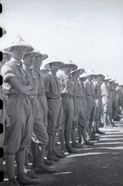 National Army soldiers, passing out parade