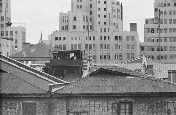 Old rooftops, new skyline, Shanghai