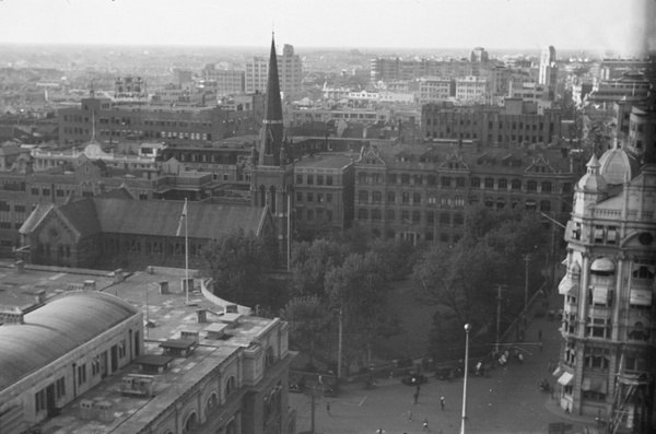 Trinity Cathedral viewed from Metropole Hotel, Shanghai