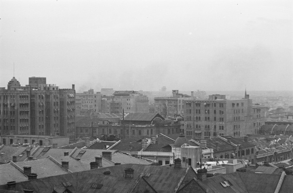 Explosions viewed from a high vantage point