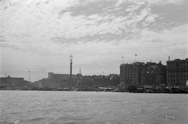 Gutzlaff Tower and war memorial, waterfront, Shanghai