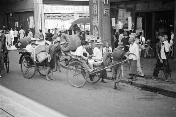 Rickshaws on Rue du Consulat, Shanghai