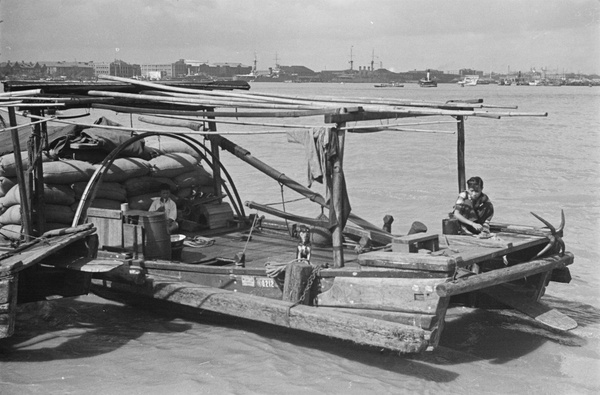 Barge and cargo, Whangpoo River, Shanghai