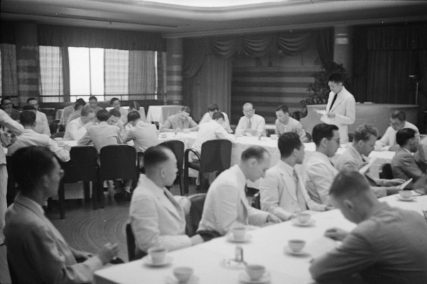 Speech in a ballroom, Shanghai