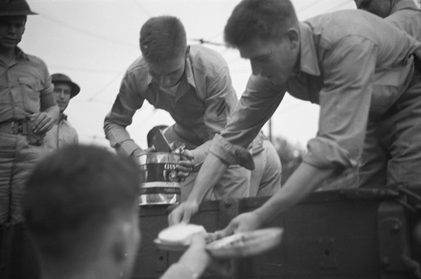 Meal time for American Marines, Shanghai