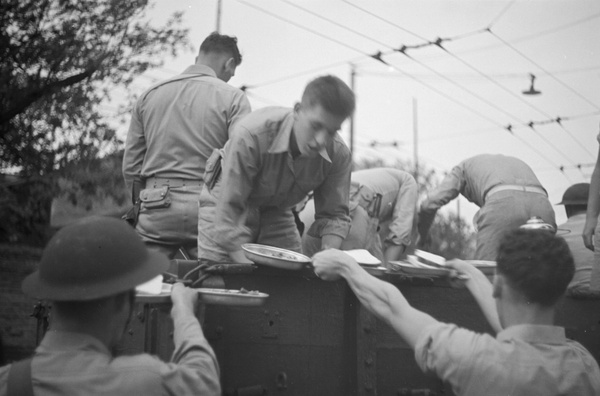 Meal time for American Marines, Shanghai